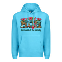 Ocean Blue mom the heart of the family Premium Hoodie - Artiststas