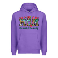 Purple mom the heart of the family Premium Hoodie - Artiststas