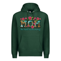 Sports Green mom the heart of the family Premium Hoodie - Artiststas
