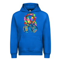 Cobalt autism awareness with boxing gloves Urban Hoodie - NancyCooperArtShop