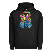 Pigment Black autism awareness with boxing gloves Urban Hoodie - NancyCooperArtShop
