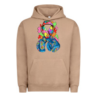 Pigment Burro autism awareness with boxing gloves Urban Hoodie - NancyCooperArtShop