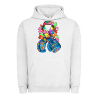 Pigment Lunar Rock autism awareness with boxing gloves Urban Hoodie - NancyCooperArtShop
