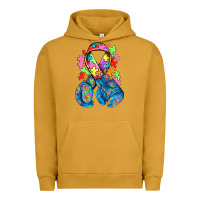 Pigment Peanut Butter autism awareness with boxing gloves Urban Hoodie - NancyCooperArtShop