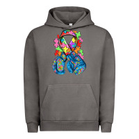 Pigment Tornado autism awareness with boxing gloves Urban Hoodie - NancyCooperArtShop