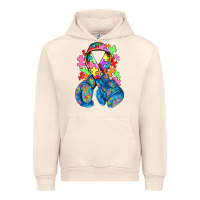 Sandshell autism awareness with boxing gloves Urban Hoodie - NancyCooperArtShop