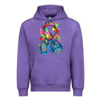 Tulip autism awareness with boxing gloves Urban Hoodie - NancyCooperArtShop