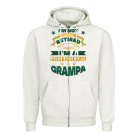 Oatmeal Heather i'm not retired i'm a professional grampa Zipper Hoodie - Jasminsmagicworld