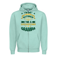 Seafoam i'm not retired i'm a professional grampa Zipper Hoodie - Jasminsmagicworld