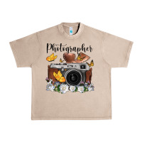 French Oak photographer floral butterfly film roll vintage camera Urban Heavy Tee - FaDigitalArtStudio