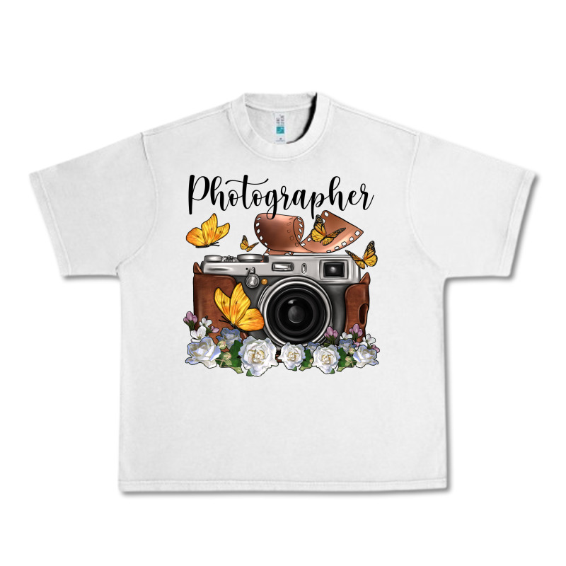 Photographer Floral Butterfly Film Roll Vintage Camera Urban Heavy Tee by FaDigitalArtStudio | Teevron