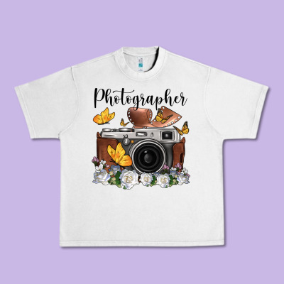 Photographer Floral Butterfly Film Roll Vintage Camera Urban Heavy Tee Designed By Fadigitalartstudio