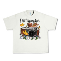 Pistachio photographer floral butterfly film roll vintage camera Urban Heavy Tee - FaDigitalArtStudio