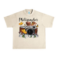 Sandshell photographer floral butterfly film roll vintage camera Urban Heavy Tee - FaDigitalArtStudio