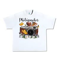 White photographer floral butterfly film roll vintage camera Urban Heavy Tee - FaDigitalArtStudio
