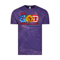 Cloud Purple with god all things are possible usa Vintage Tee - AdoDesignShop