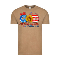 Vintage Coffee with god all things are possible usa Vintage Tee - AdoDesignShop