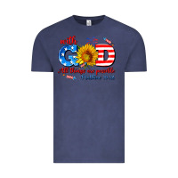 Vintage Denim with god all things are possible usa Vintage Tee - AdoDesignShop