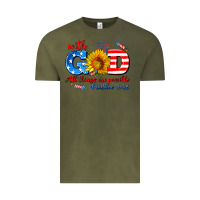 Vintage Olive with god all things are possible usa Vintage Tee - AdoDesignShop