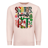 Pale Pink santas favorite rt nurse Premium Sweatshirt - MaliasSmallBusiness