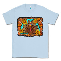 Dusty Blue Thanksgiving Turkey Classic Tee - Artiststas