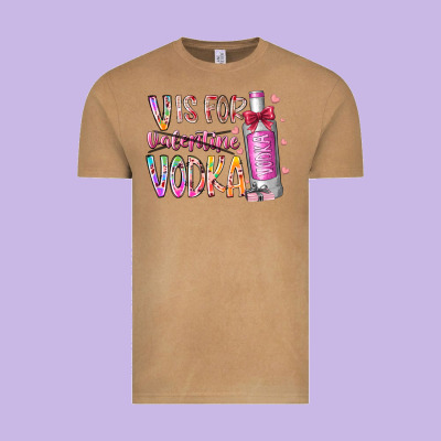 Vis For Valentine Vodka Vintage Tee Designed By Racoondesign