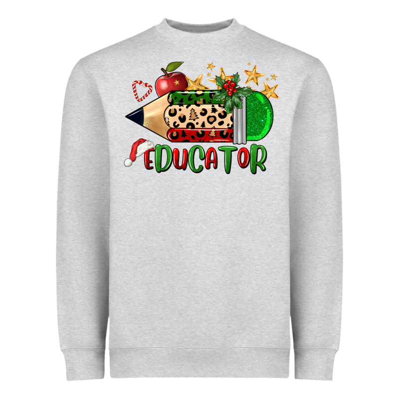 Christmas Educator Pencil Heavyweight Sweatshirt by FaDigitalArtStudio | Teevron