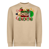 Mushroom christmas educator pencil Heavyweight Sweatshirt - FaDigitalArtStudio