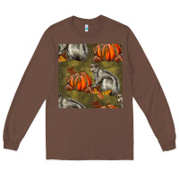Chestnut squirrel pumpkin seamless Long Sleeve Tee - BundleAndBundleShop