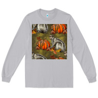 Moon Dust squirrel pumpkin seamless Long Sleeve Tee - BundleAndBundleShop