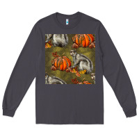 Smoke squirrel pumpkin seamless Long Sleeve Tee - BundleAndBundleShop