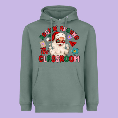 Rockin Around The Classroom Heavyweight Hoodie Designed By Maliassmallbusiness