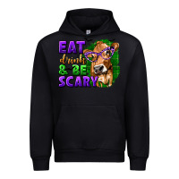 Foreset Green Eat Drink and Be Scary with Halloween Urban Hoodie - texasbilliewilder