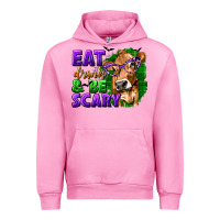 Fuchsia Pink Eat Drink and Be Scary with Halloween Urban Hoodie - texasbilliewilder