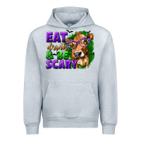 Heather Grey Eat Drink and Be Scary with Halloween Urban Hoodie - texasbilliewilder