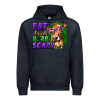 Navy Eat Drink and Be Scary with Halloween Urban Hoodie - texasbilliewilder