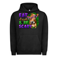 Pigment Black Eat Drink and Be Scary with Halloween Urban Hoodie - texasbilliewilder
