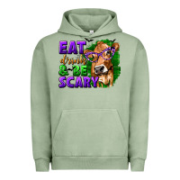 Pigment Oil Green Eat Drink and Be Scary with Halloween Urban Hoodie - texasbilliewilder