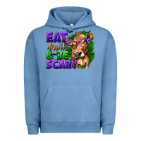 Pigment Pebble Blue Eat Drink and Be Scary with Halloween Urban Hoodie - texasbilliewilder