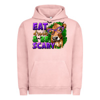 Pigment Salmon Eat Drink and Be Scary with Halloween Urban Hoodie - texasbilliewilder