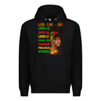 Black god say i am juneteenth afro girl Premium Hoodie - Artiststas