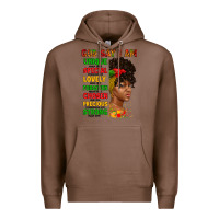 God Say I Am Juneteenth Afro Girl Premium Hoodie | Teevron