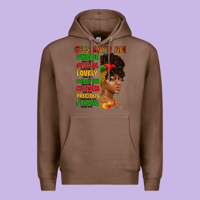 God Say I Am Juneteenth Afro Girl Premium Hoodie Designed By Artiststas