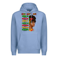 Colony Blue god say i am juneteenth afro girl Premium Hoodie - Artiststas