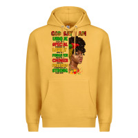 Mustard god say i am juneteenth afro girl Premium Hoodie - Artiststas