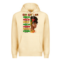 Pina Colada god say i am juneteenth afro girl Premium Hoodie - Artiststas