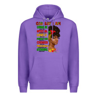 Purple god say i am juneteenth afro girl Premium Hoodie - Artiststas