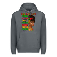 Rock god say i am juneteenth afro girl Premium Hoodie - Artiststas