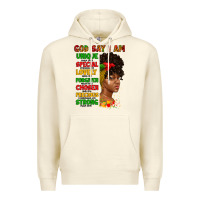 Sandshell god say i am juneteenth afro girl Premium Hoodie - Artiststas