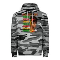 Slate Camo god say i am juneteenth afro girl Premium Hoodie - Artiststas